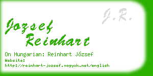 jozsef reinhart business card